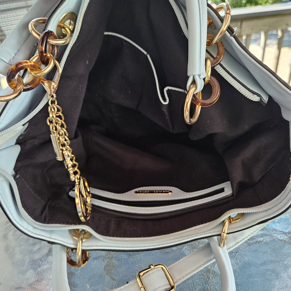 Blue Black Plaid bag Large